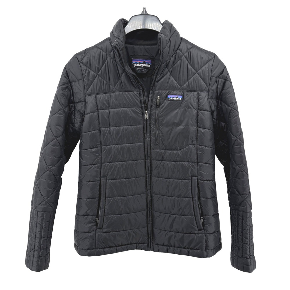 Patagonia Radalie Jacket Womens Medium Puffer Black Quilted Full Zip Insulated